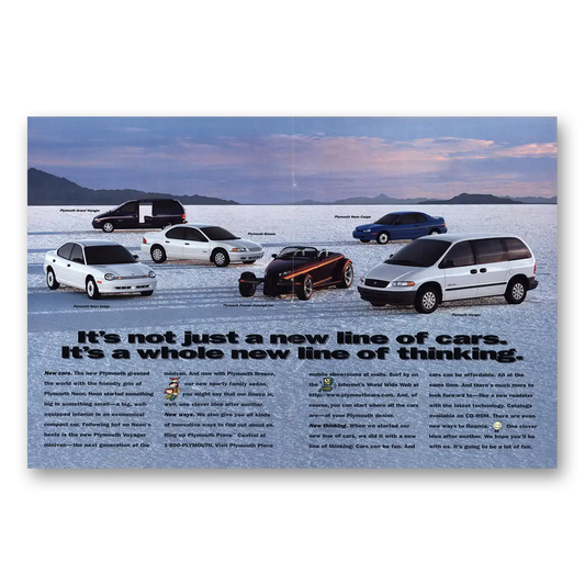 1996 Plymouth Not Just a New Line of Cars Vintage Magazine Print Ad