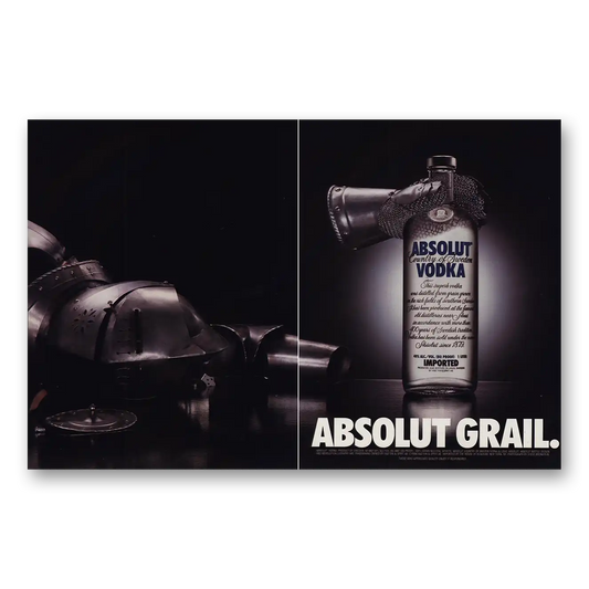 1997 Absolut Vodka Absolut Grail Vintage Magazine Print Ad