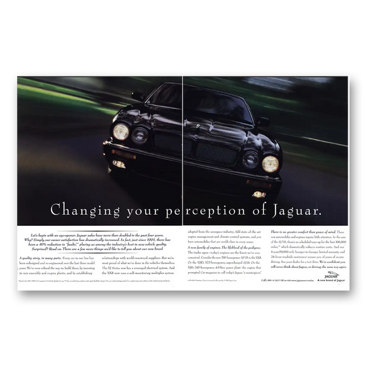 1997 Jaguar Changing Your Perception Vintage Magazine Print Ad