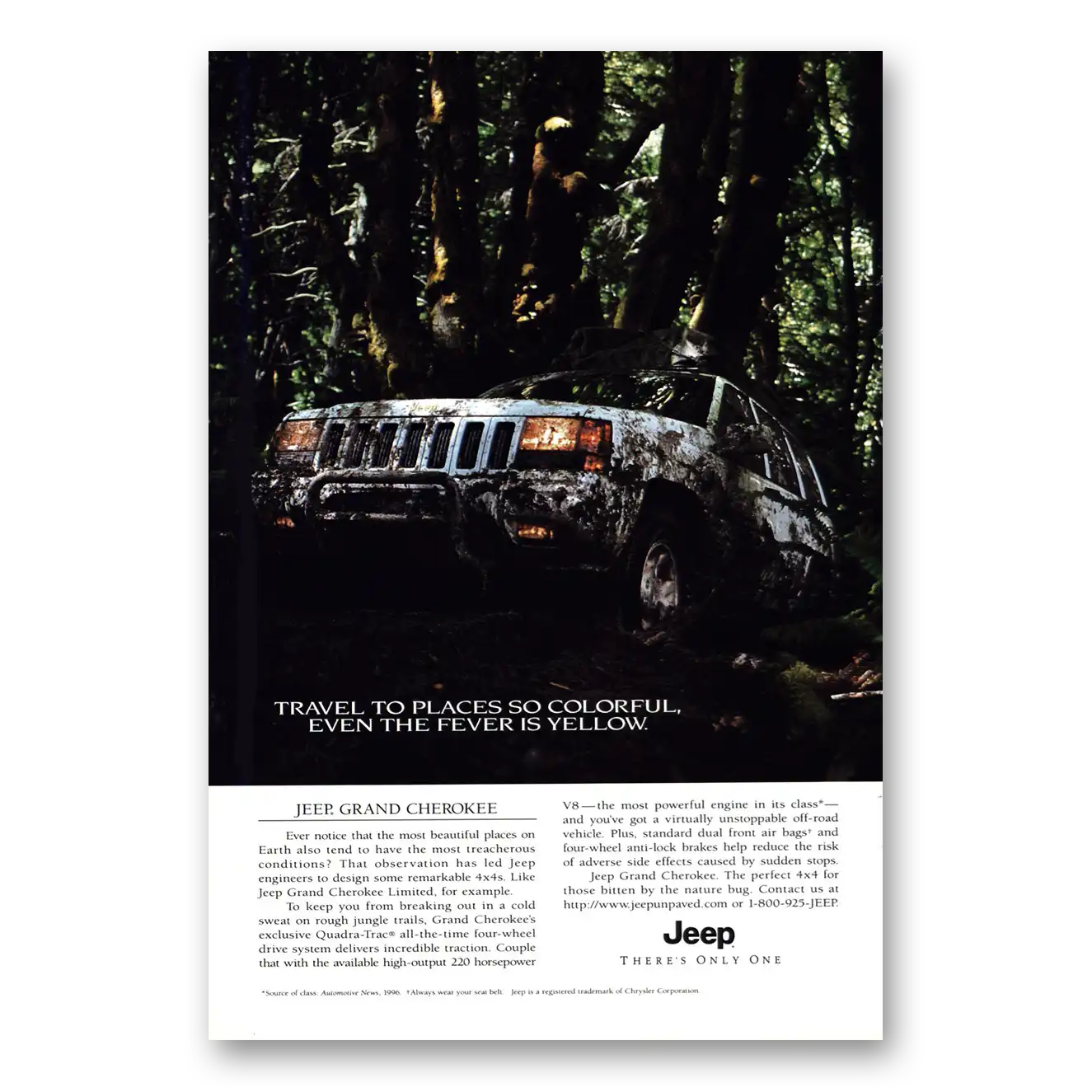 1997 Jeep Grand Cherokee Travel to Places So Colorful Vintage Magazine Print Ad