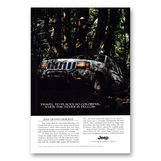 1997 Jeep Grand Cherokee Travel to Places So Colorful Vintage Magazine Print Ad