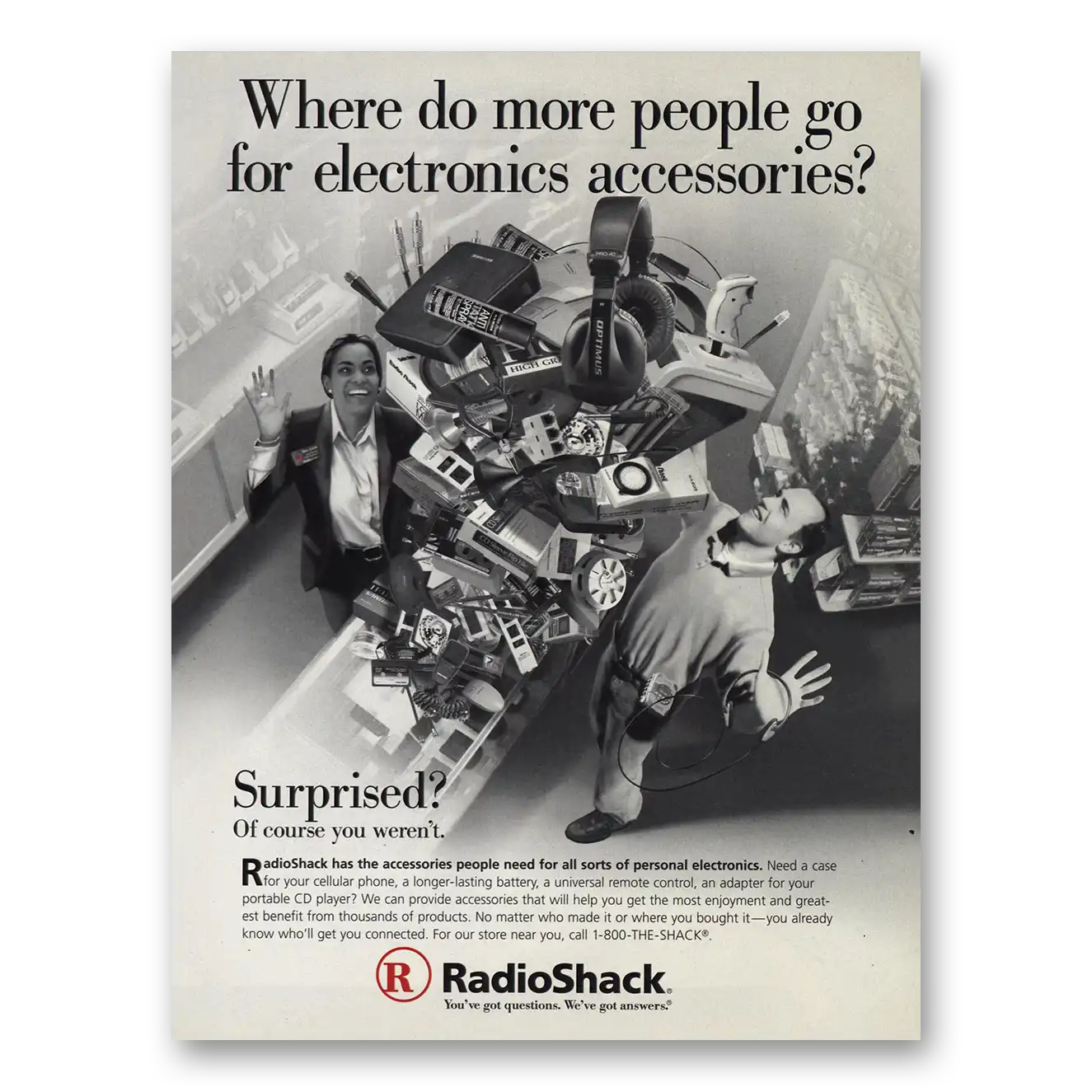 1997 Radio Shack Electronics Accessories Vintage Magazine Print Ad