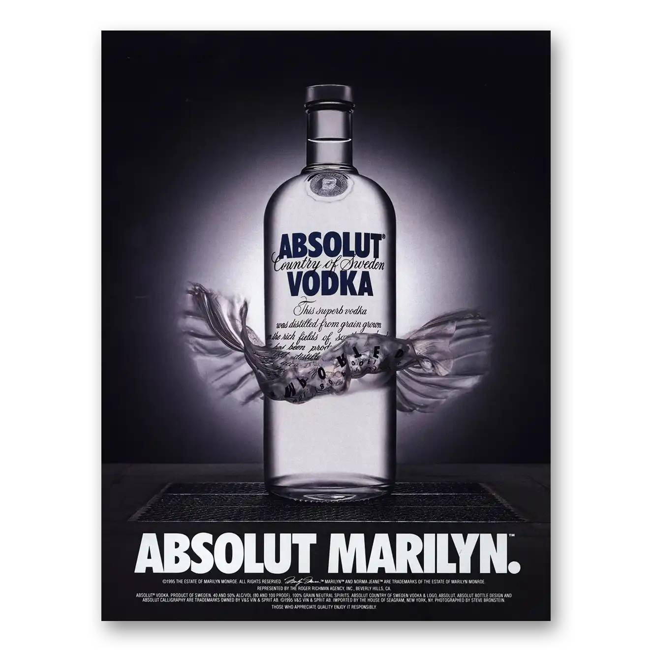 1998 Absolut Vodka Absolut Marilyn Vintage Magazine Print Ad