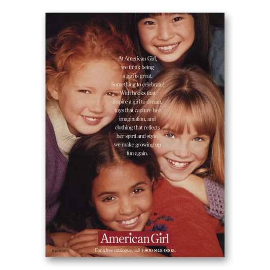 1998 Pleasant Company American Girl Being a Girl Is Great Vintage Magazine Print Ad