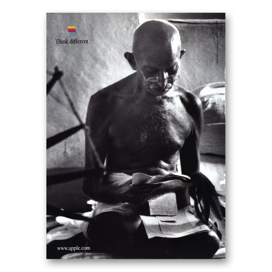 1998 Apple Mahatma Gandhi Vintage Magazine Print Ad