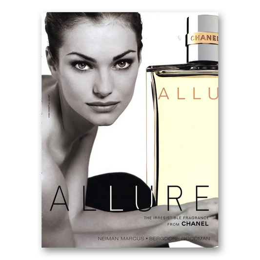 1998 Chanel Allure Perfume Irresistible Fragrance Vintage Magazine Print Ad