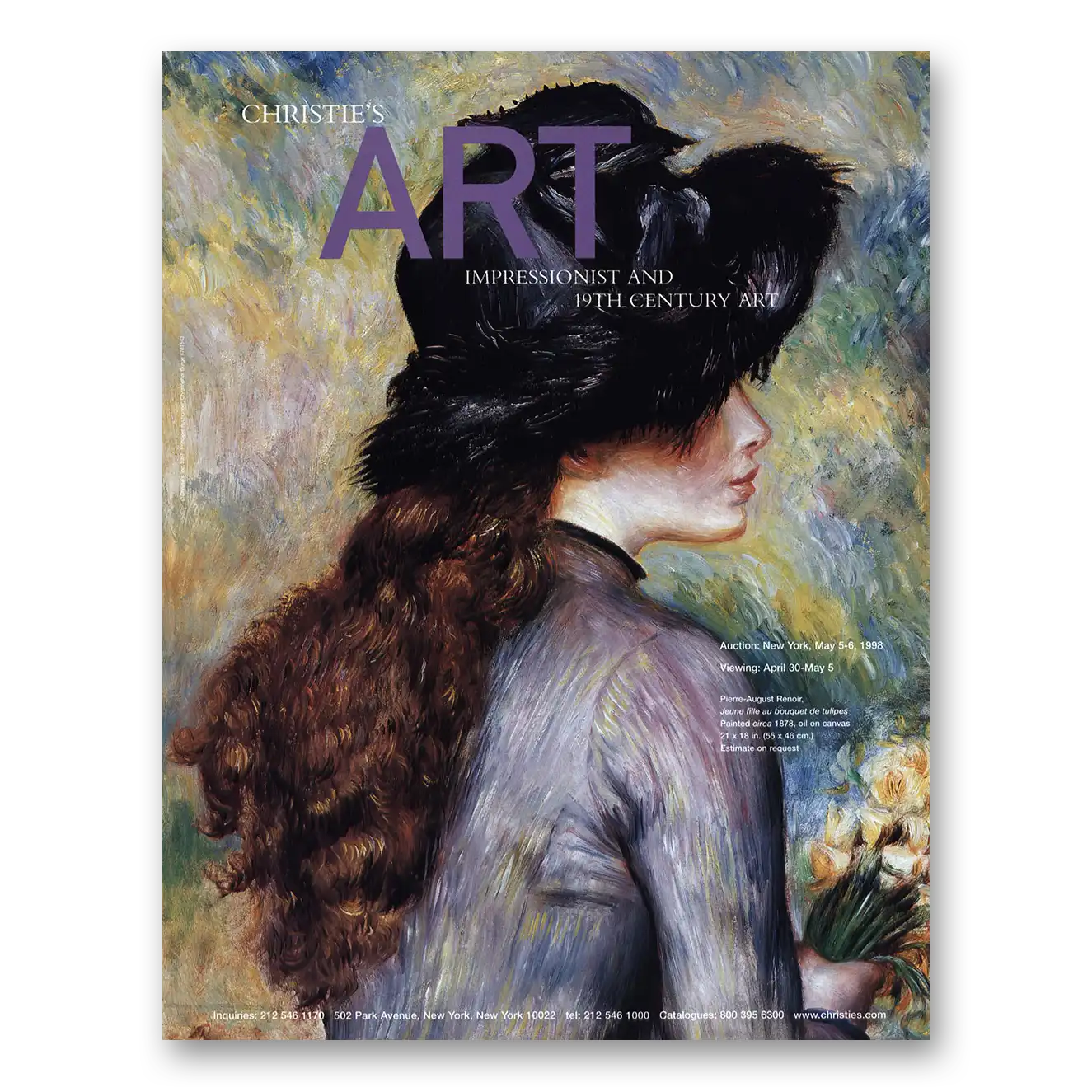 1998 Christies Art Impressionist and 19th Century Vintage Magazine Print Ad