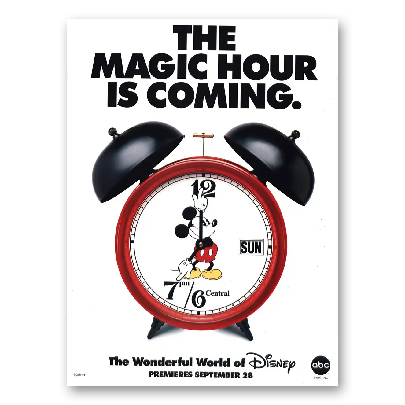 1998 Wonderful World of Disney Promo Magic Hour Vintage Magazine Print Ad