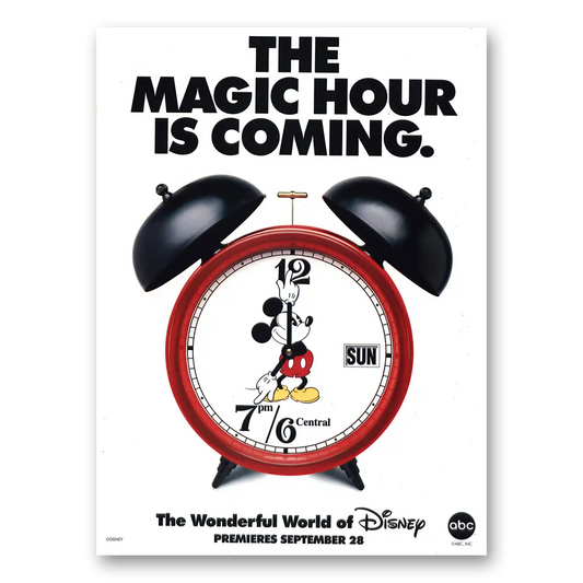 1998 Wonderful World of Disney Promo Magic Hour Vintage Magazine Print Ad