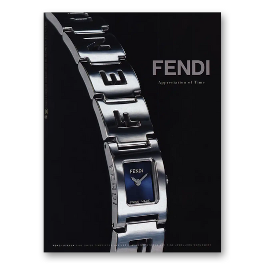 1998 Fendi Watch Appreciation of Time Vintage Magazine Print Ad