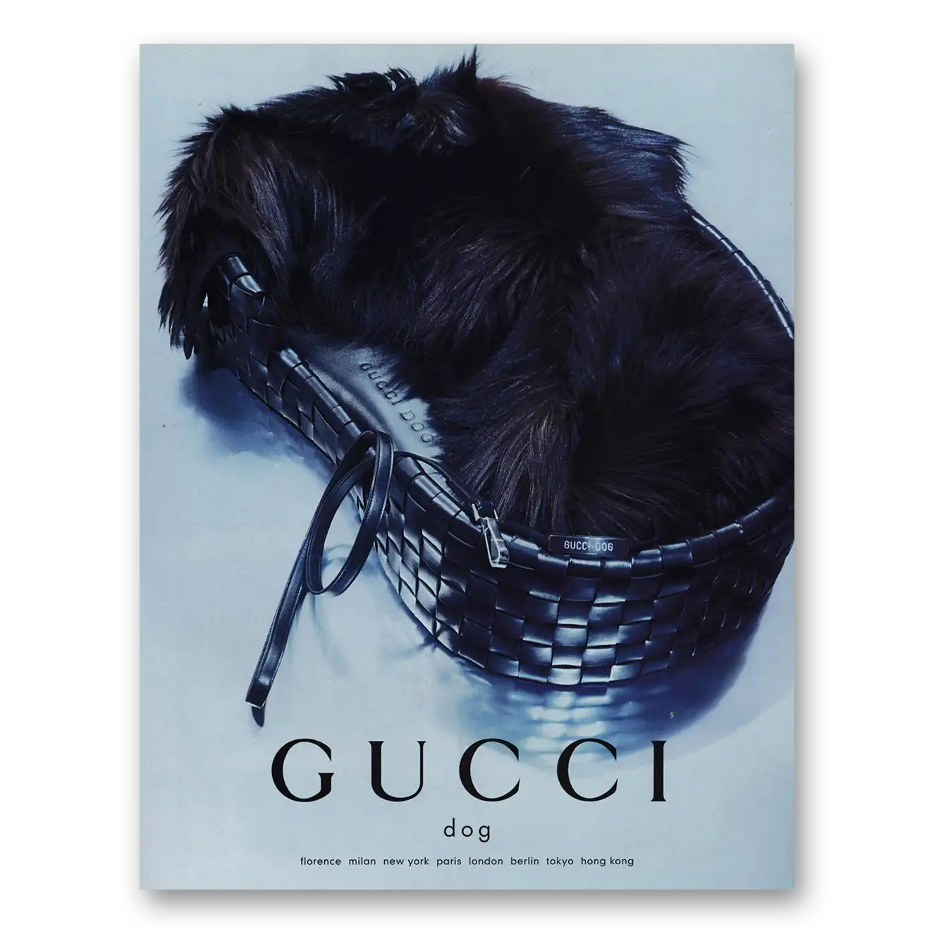 1998 Gucci Dog Vintage Magazine Print Ad