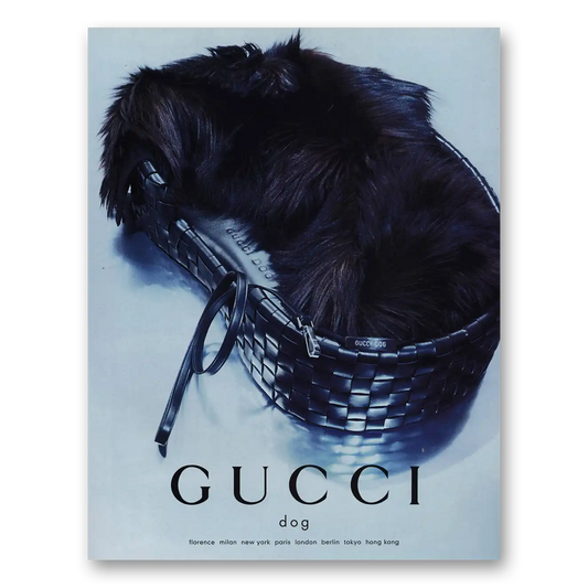 1998 Gucci Dog Vintage Magazine Print Ad