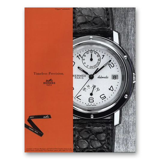 1998 Hermes Timeless Precision Vintage Magazine Print Ad