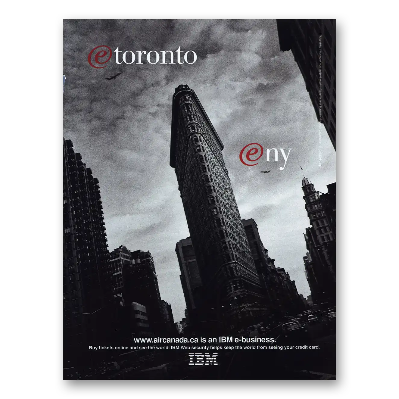 1998 IBM Computers New York Flat Iron Building Vintage Magazine Print Ad