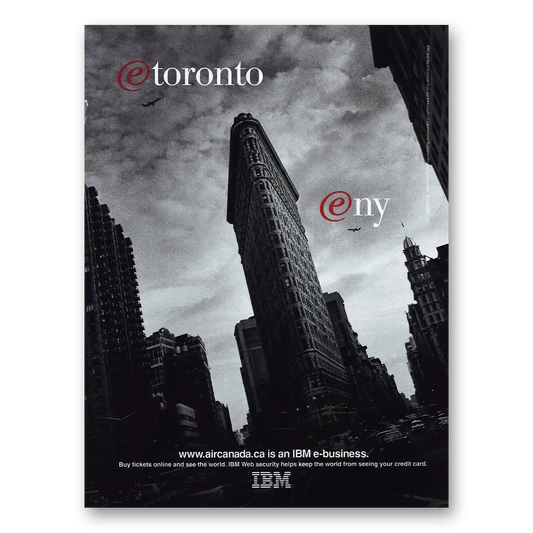 1998 IBM Computers New York Flat Iron Building Vintage Magazine Print Ad