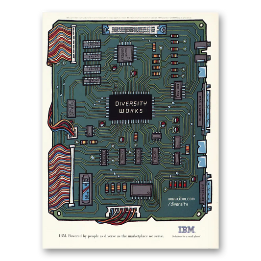 1998 IBM Computers Diversity Works Vintage Magazine Print Ad