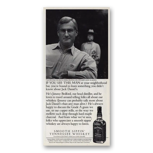 1998 Jack Daniels See This Man At Your Neighborhood Bar Vintage Magazine Print Ad