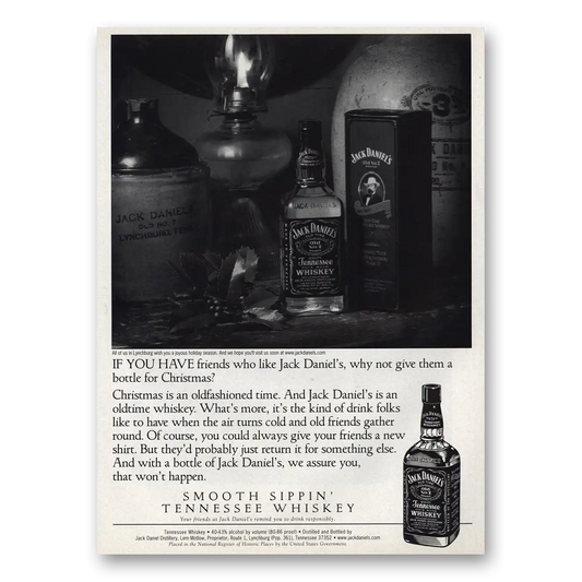 1998 Jack Daniels If You Have Friends Vintage Magazine Print Ad