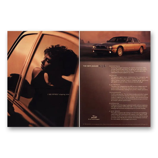 1998 Jaguar XJ8 I See Myself Slipping Into Vintage Magazine Print Ad