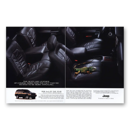 1998 Jeep Grand Cherokee Seats Are Leather Some Find the Fact They’re Heated Vintage Magazine Print Ad