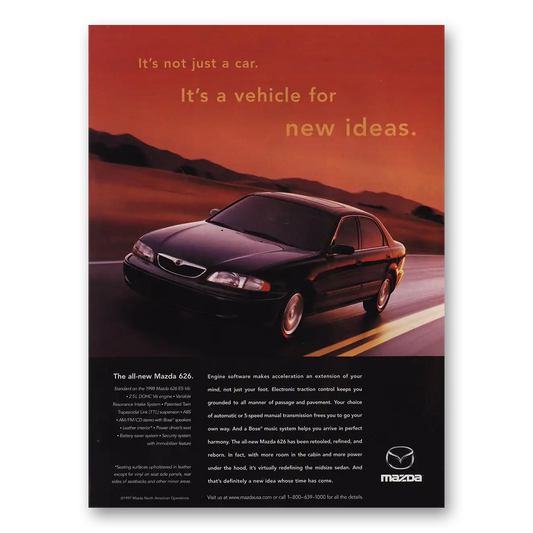 1998 Mazda 626 Not Just a Car Vintage Magazine Print Ad