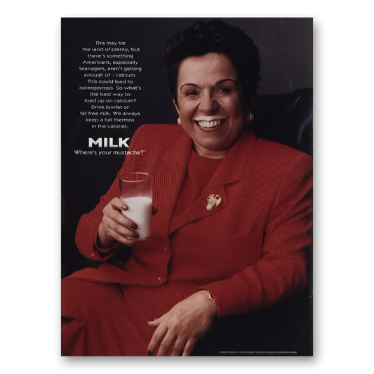 1988 Got Milk Got Milk Donna Shalala Vintage Magazine Print Ad