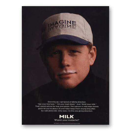 1998 Got Milk Milk Mustache Ron Howard Imagine Vintage Magazine Print Ad