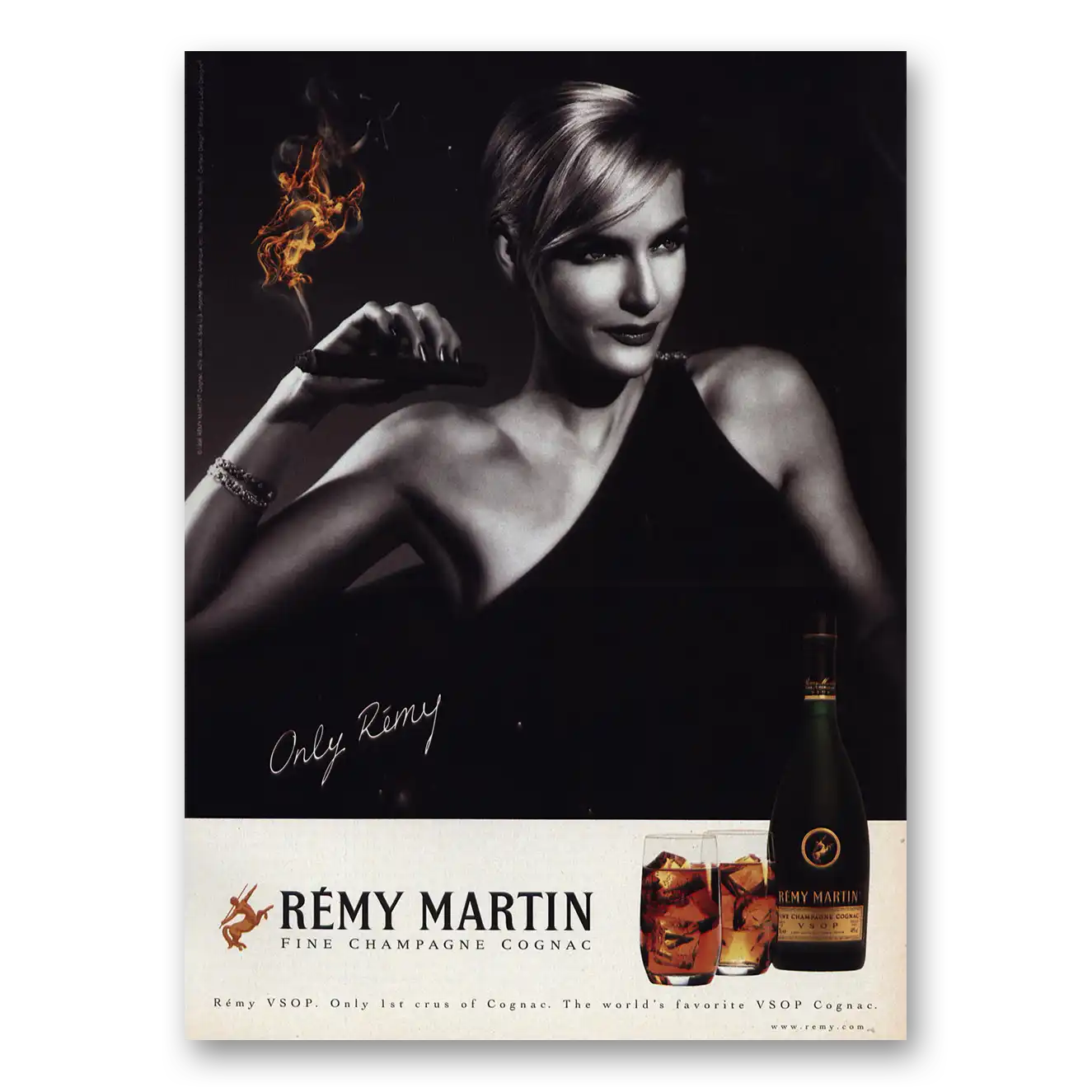 1998 Remy Martin Cognac Only Remy Cigar Vintage Magazine Print Ad