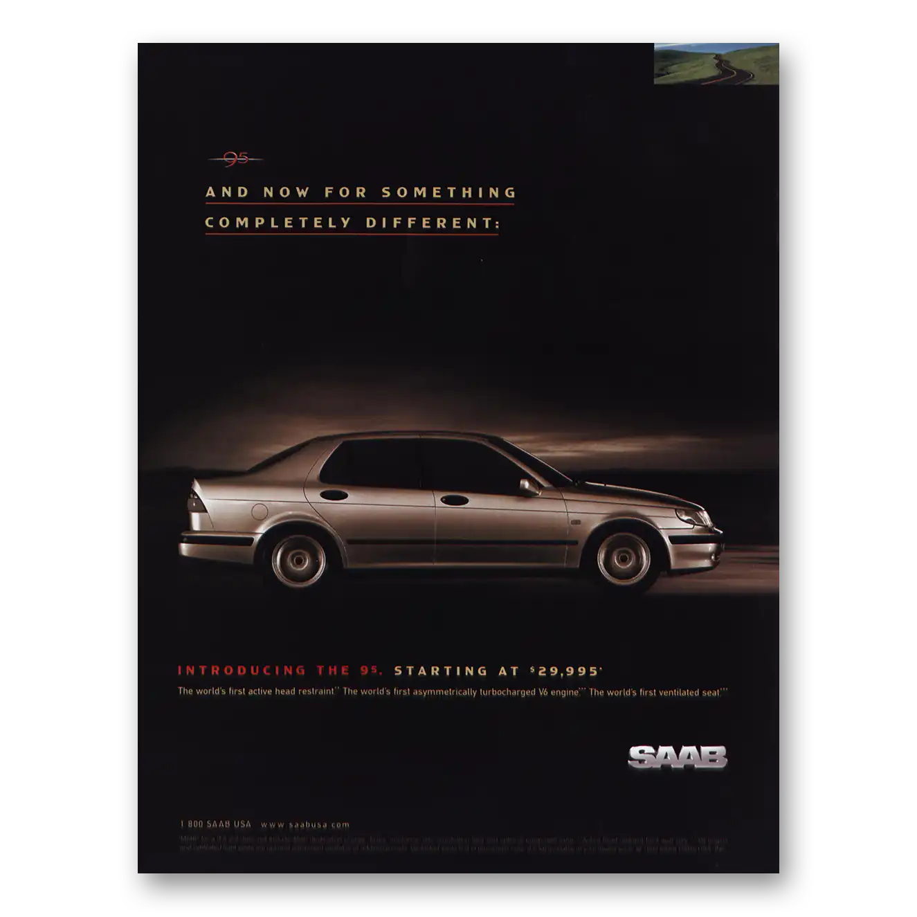 1998 Saab Now for Something Completely Different Vintage Magazine Print Ad