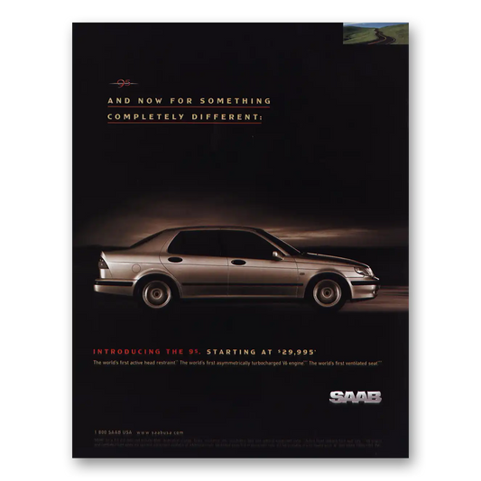 1998 Saab Now for Something Completely Different Vintage Magazine Print Ad