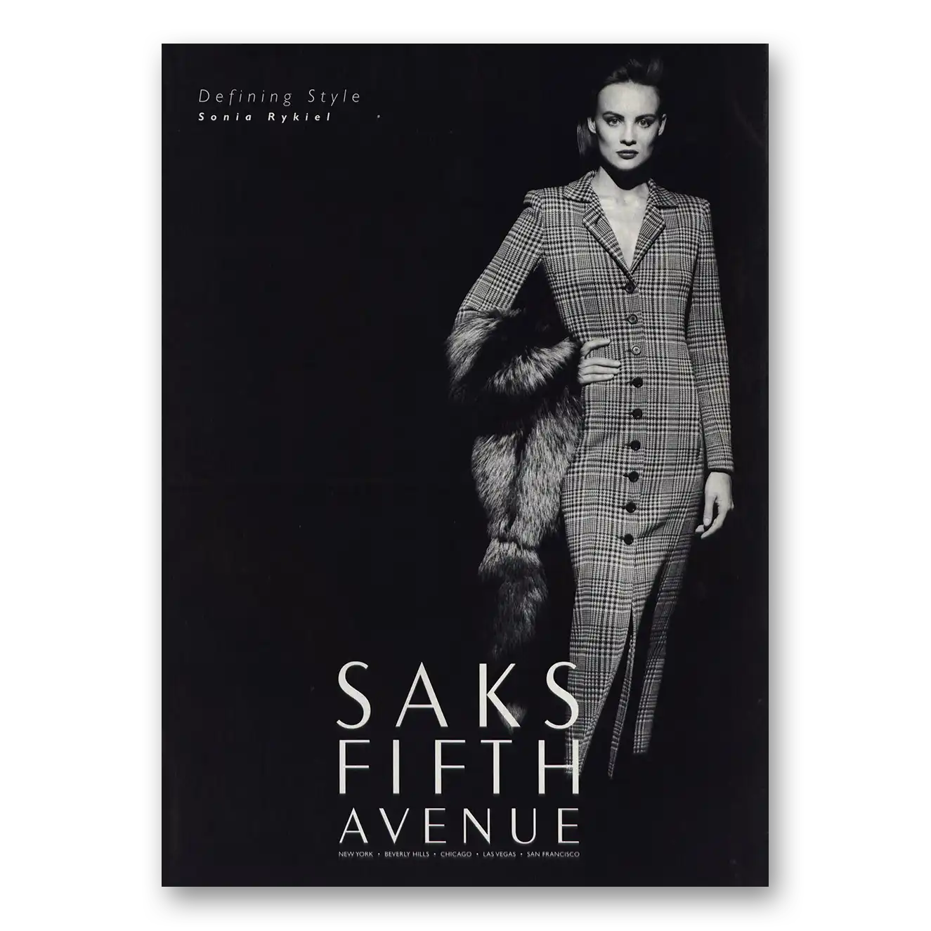 1998 Saks Fifth Avenue Defining Style Sonia Rykiel Vintage Magazine Print Ad