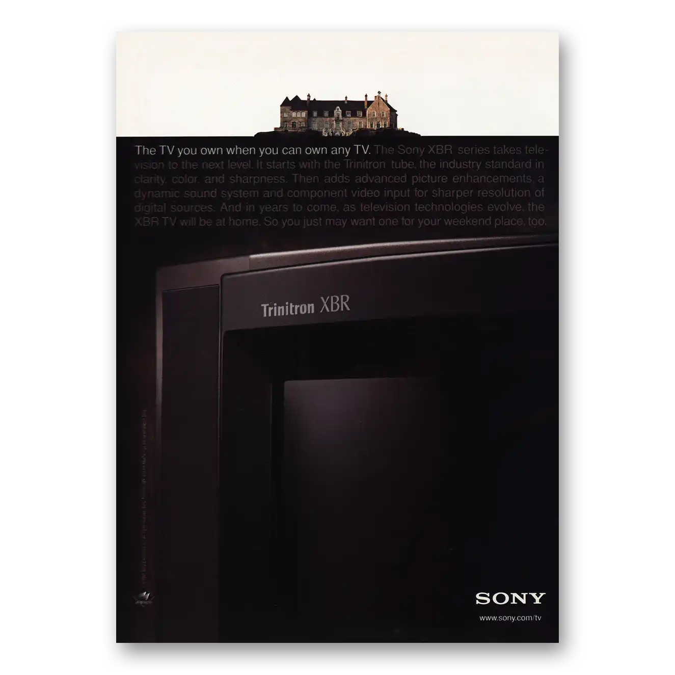 1998 Sony The TV You Own Vintage Magazine Print Ad