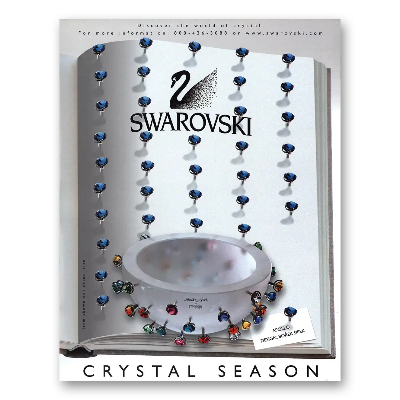 1998 Swarovski Crystals Crystal Season Vintage Magazine Print Ad