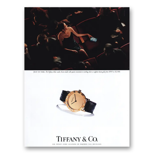 1998 Tiffany & Co Watches Atlas Watch Vintage Magazine Print Ad