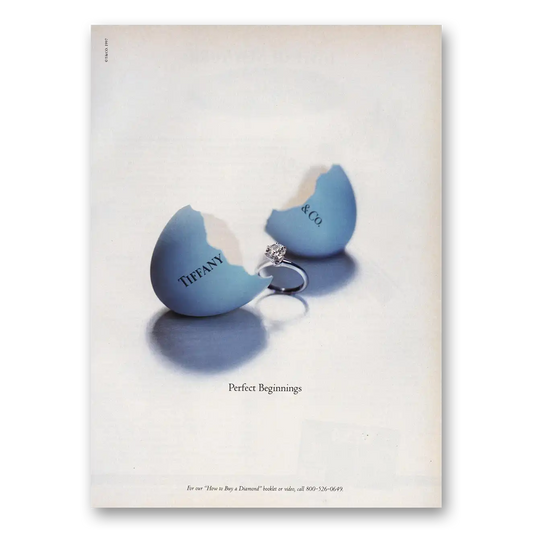 1998 Tiffany & Co Perfect Beginnings Vintage Magazine Print Ad