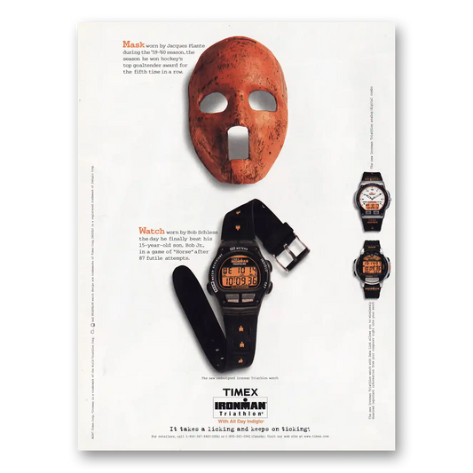 1998 Timex Watch Ironman Triathlon Vintage Magazine Print Ad