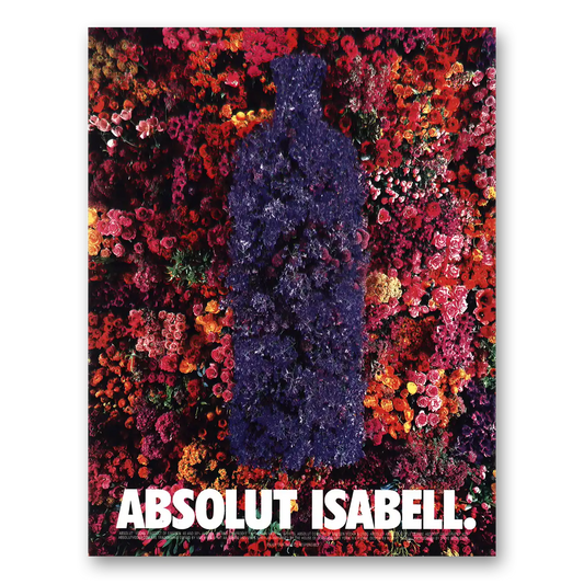 1999 Absolut Vodka Absolut Isabell Vintage Magazine Print Ad