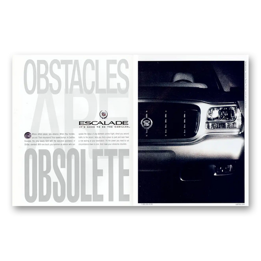 1999 Cadillac Escalade Obstacles Vintage Magazine Print Ad