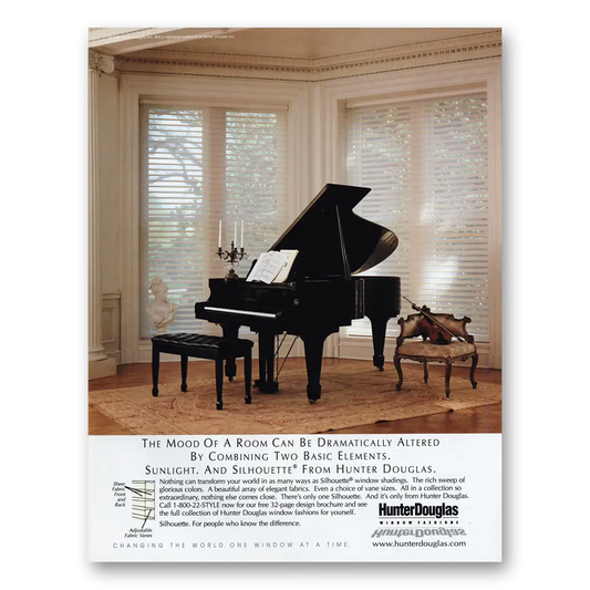 1999 Hunter Douglas Mood of Room Dramatically Altered Vintage Magazine Print Ad