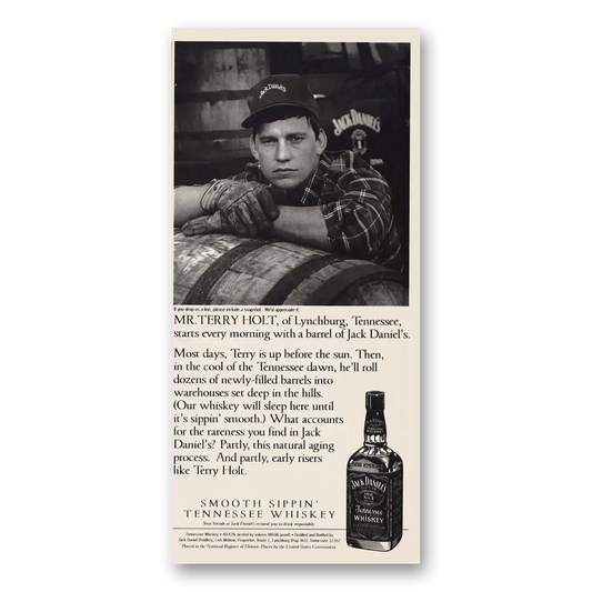 1999 Jack Daniels Mr Terry Holt Lynchburg Vintage Magazine Print Ad