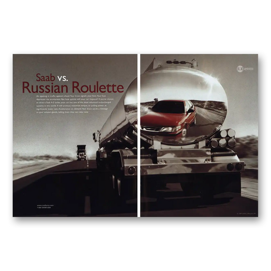 1999 Saab Russian Roulette Vintage Magazine Print Ad