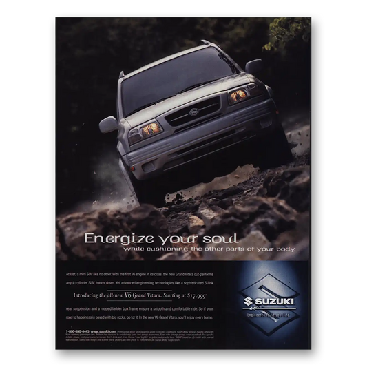 1999 Suzuki Energize Your Soul Vintage Magazine Print Ad