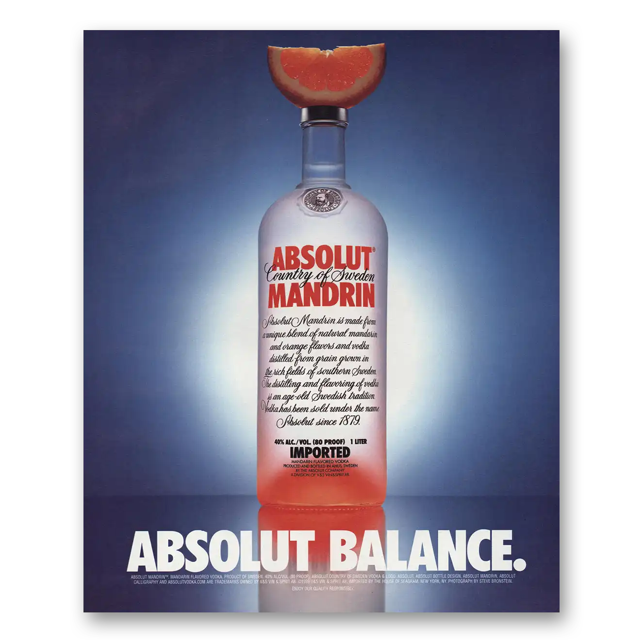 2000 Absolut Vodka Absolut Mandarin Absolut Balance Vintage Magazine Print Ad