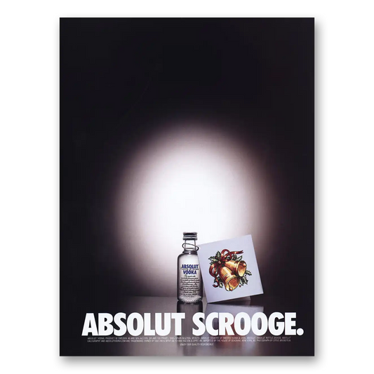 2000 Absolut Vodka Absolut Scrooge Vintage Magazine Print Ad