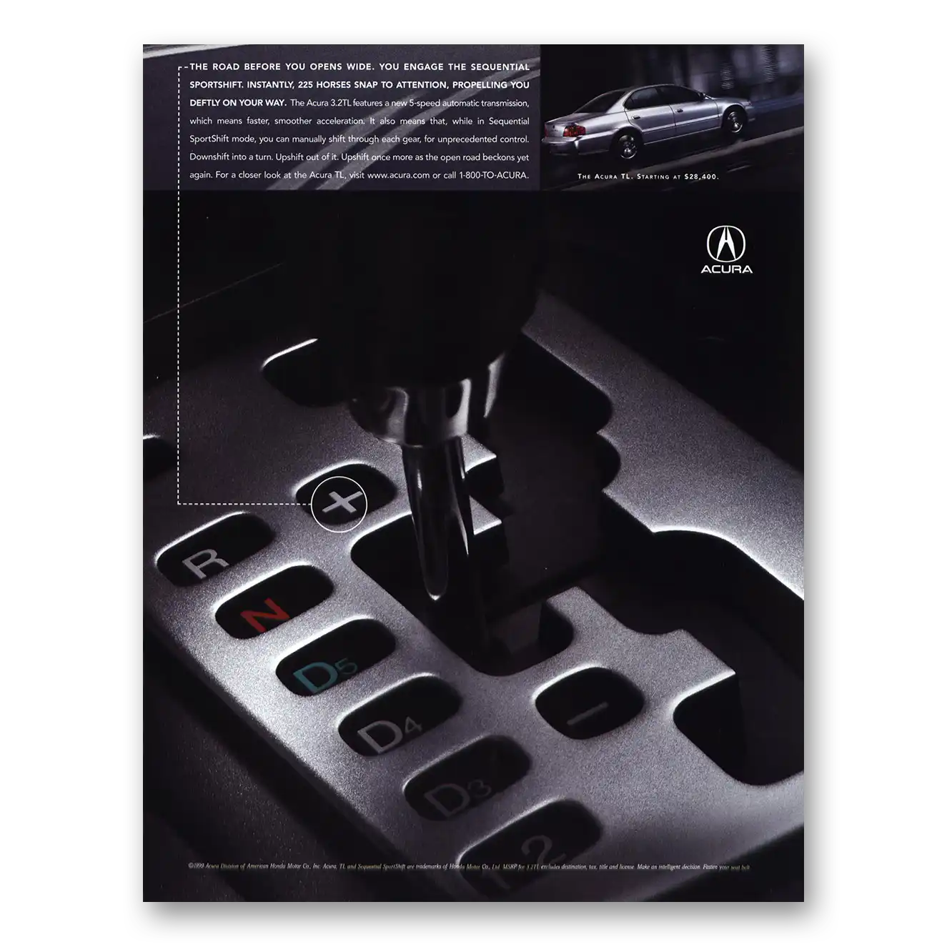 2000 Acura Road Before You Opens Wide Vintage Magazine Print Ad