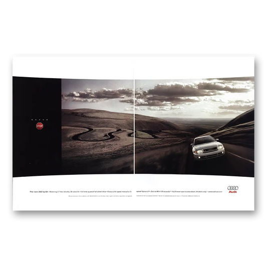 2000 Audi Never Stop Vintage Magazine Print Ad