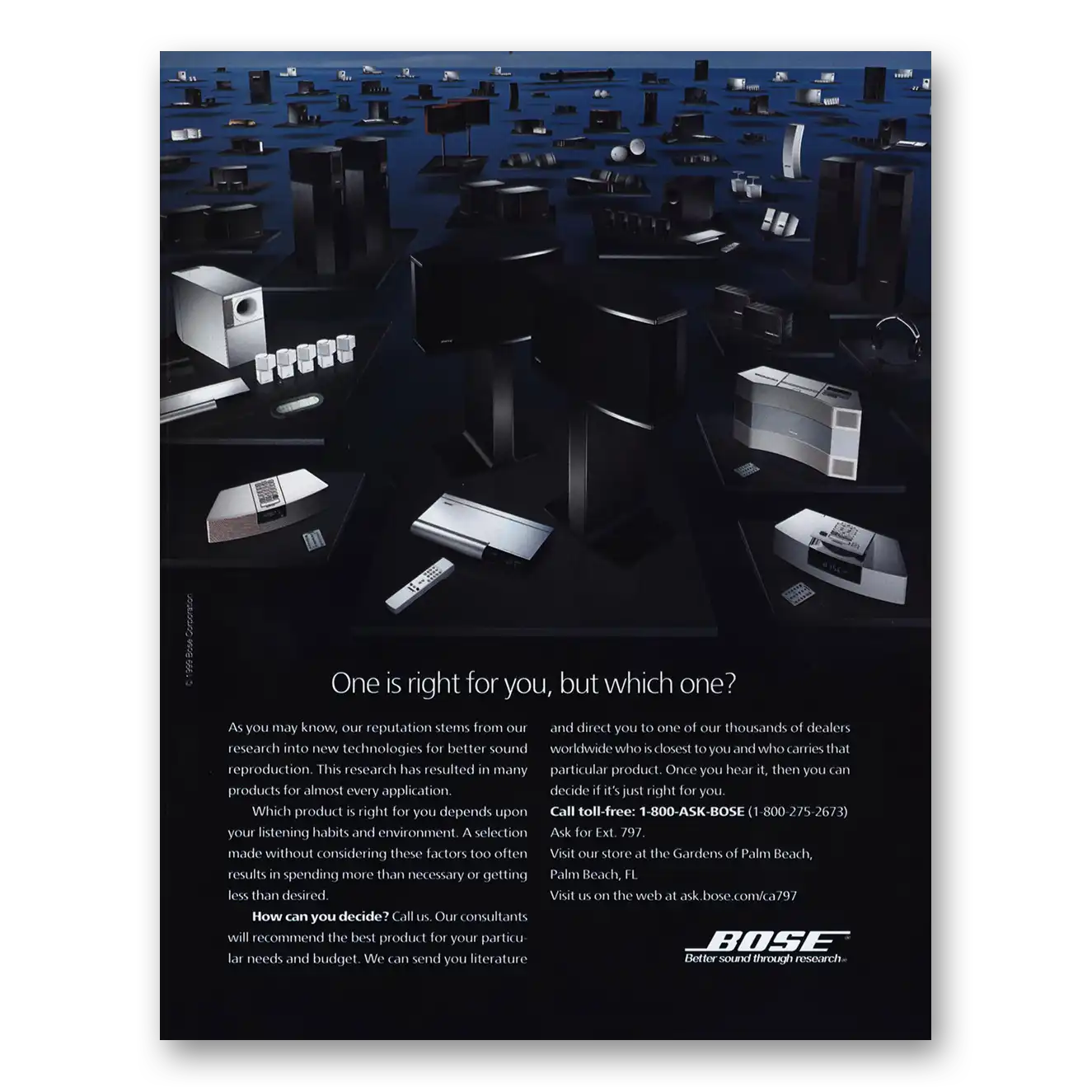 2000 Bose One Is Right For You But Which One Vintage Magazine Print Ad