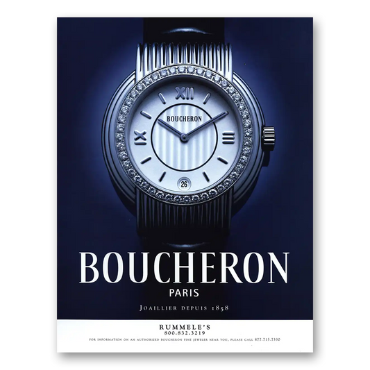 2000 Boucheron Paris Rummeles Vintage Magazine Print Ad