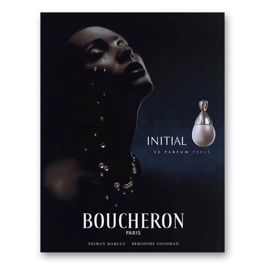 2000 Boucheron Paris Initial Le Parfum Perle Vintage Magazine Print Ad