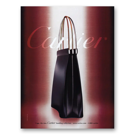 2001 Cartier Cage Handbag Collection Vintage Magazine Print Ad